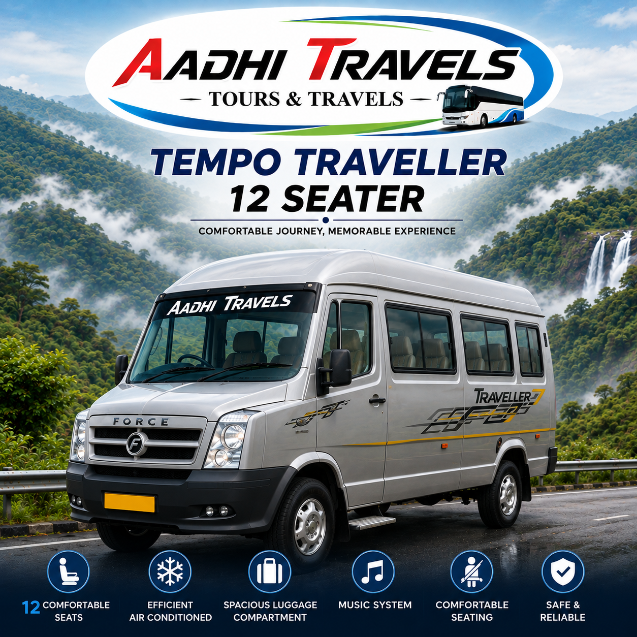 Tempo Traveller 12 Seat